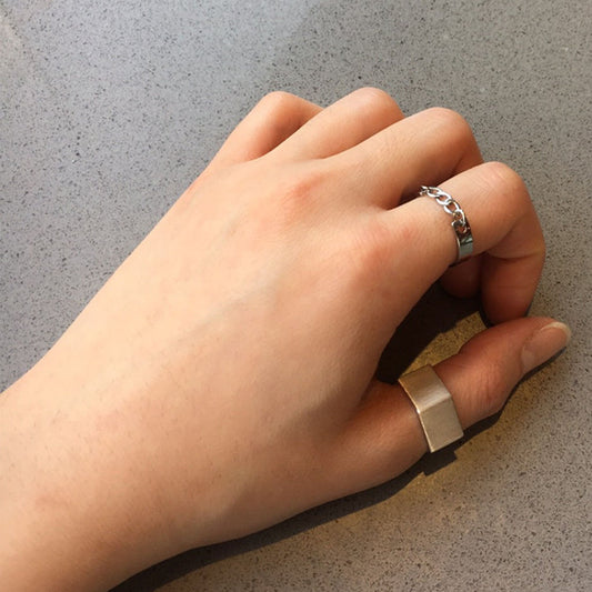 [SUMMER TAG SOL] Half and Half Chain Brass Ring