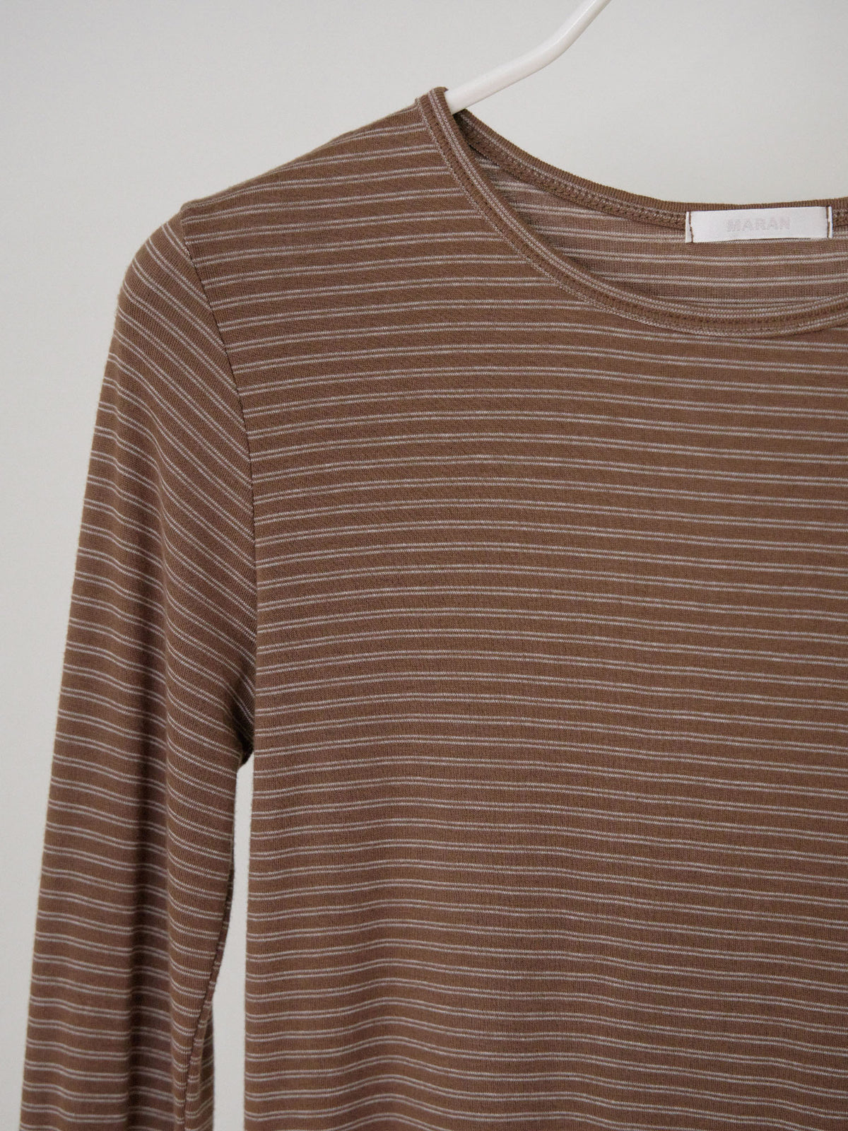 MARAN Rib Stripe Long Sleeve - Brown 商品画像19/21