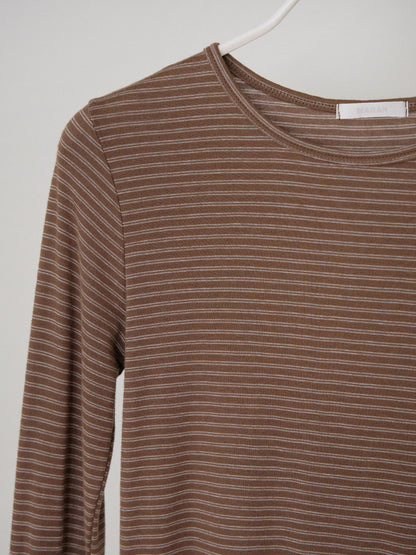 MARAN Rib Stripe Long Sleeve - Brown 商品画像19/21