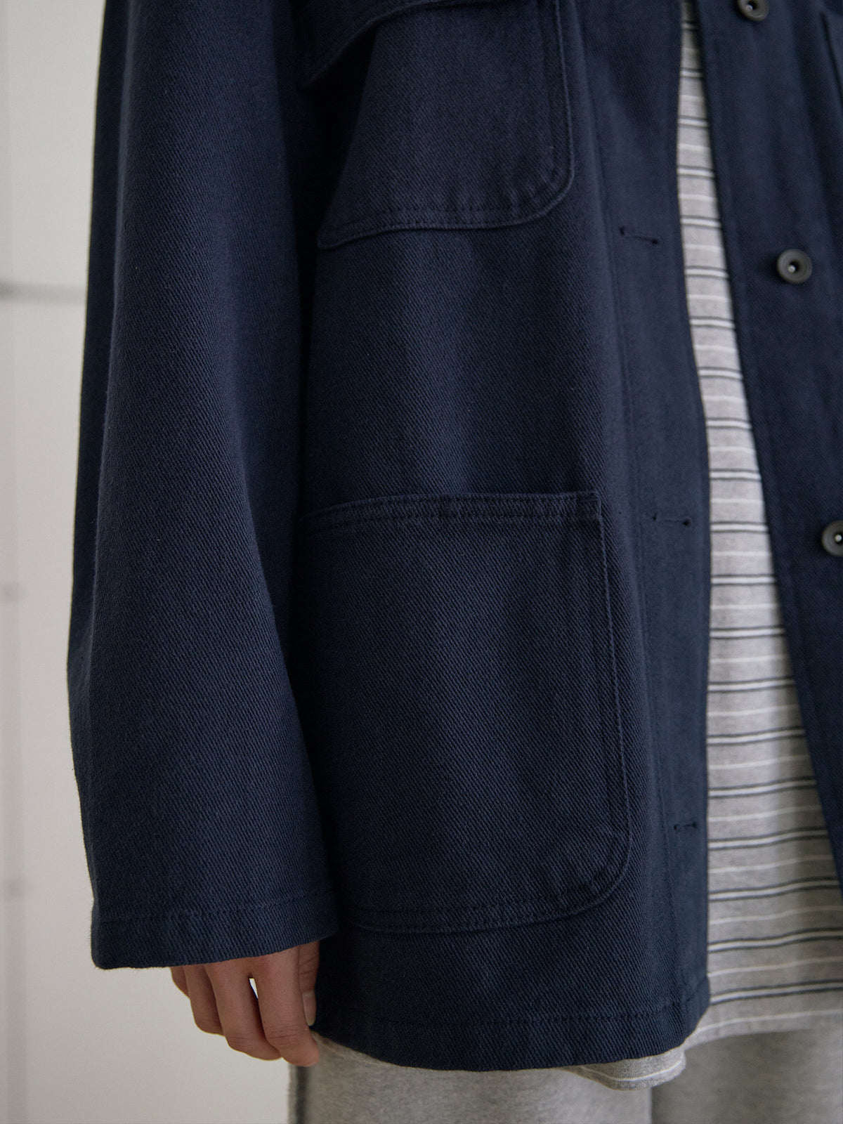 MARAN Cotton Twill Coverall Jacket - Navy 商品画像20/21