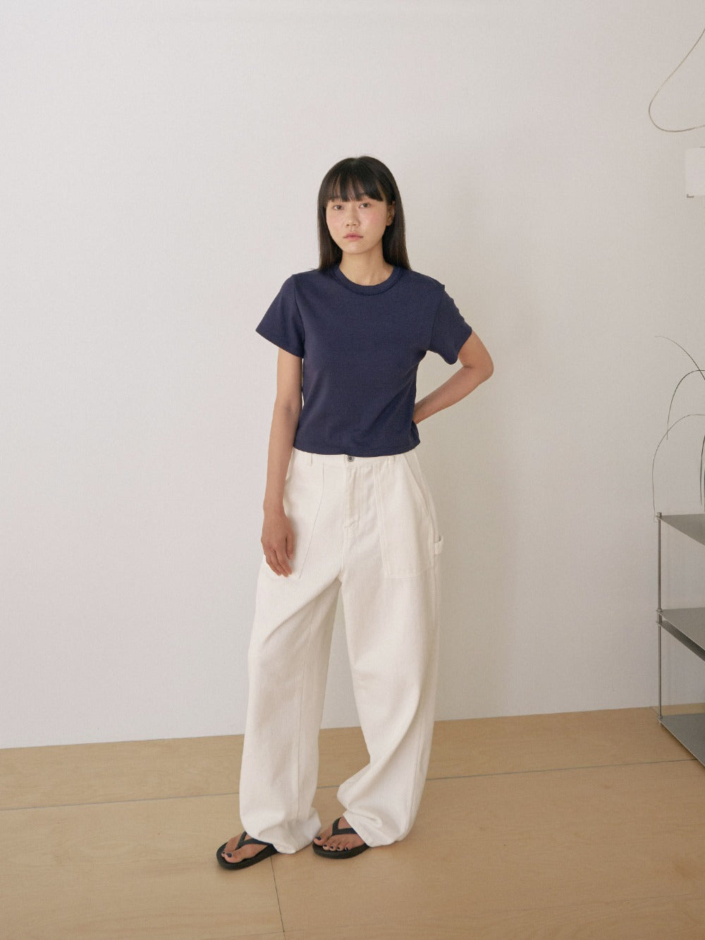 Soft Rib Short Sleeve - Navy