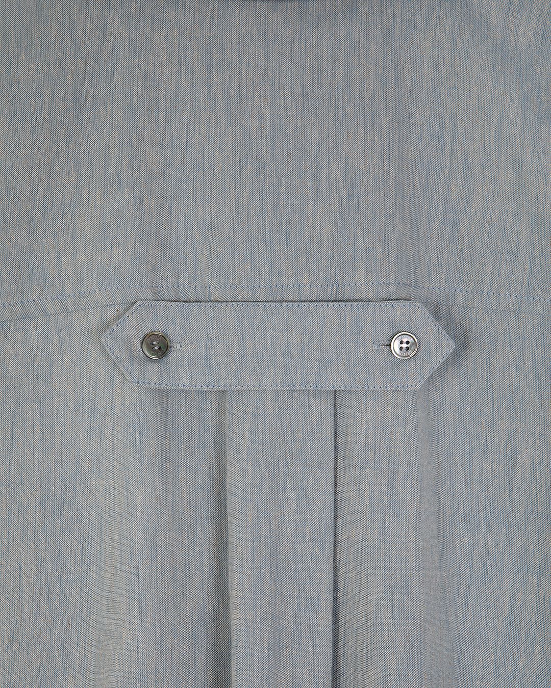 MULTI POCKET UTILITY HALF SLEEVE SHIRTS-BLUE 