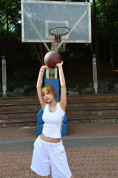 C - LOGO BERMUDA PANTS IN -WHITE