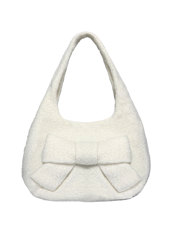 FLUFFY SHOULDER BAG-IVORY