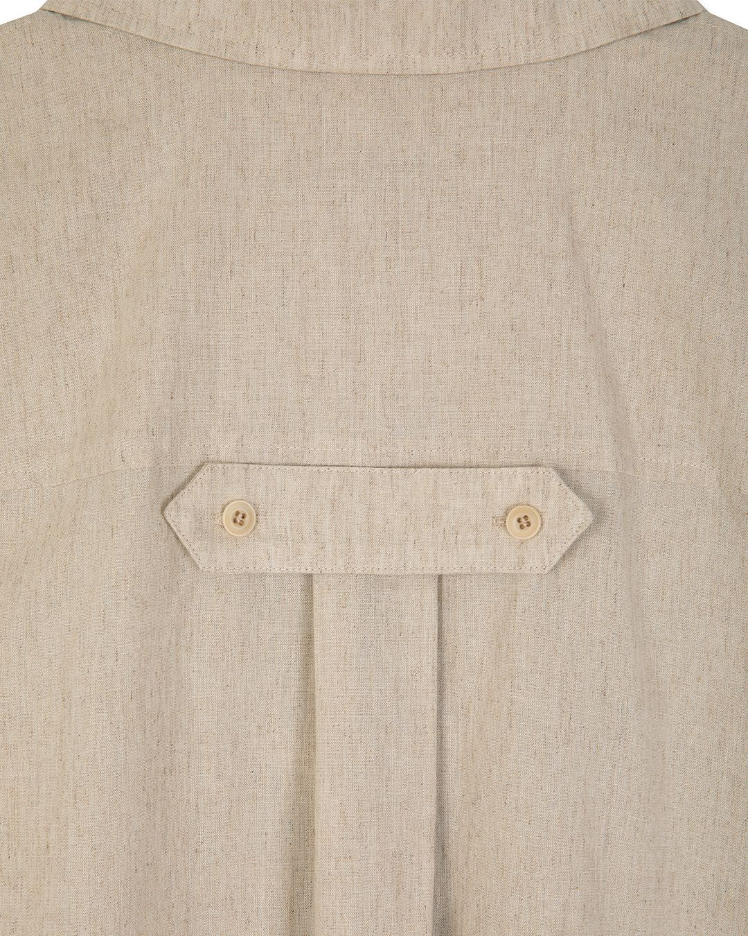 MULTI POCKET UTILITY HALF SLEEVE SHIRTS-OATMEAL 