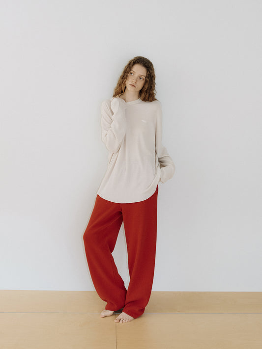 Current Waffle Sweatpants - Red 2