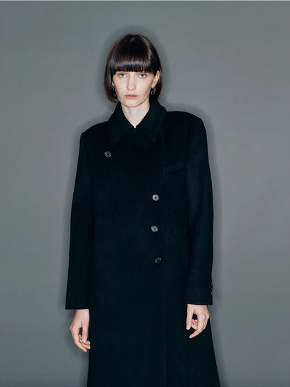 【ARIK. アリク 2025AW】BARNARD Double breasted wool coat Black