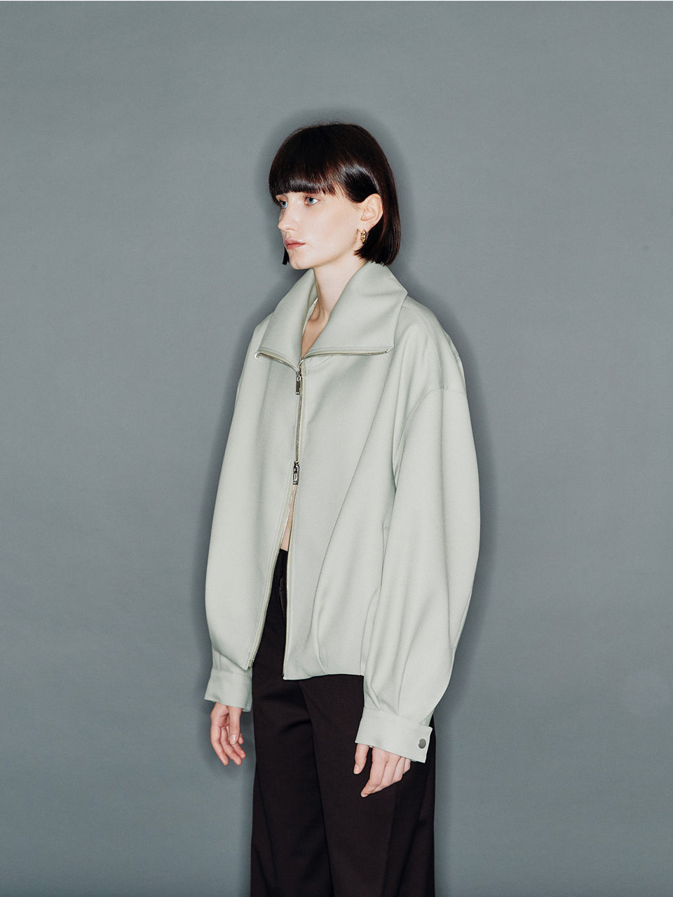【ARIK. アリク】HAN Curved line jacket Pistachio