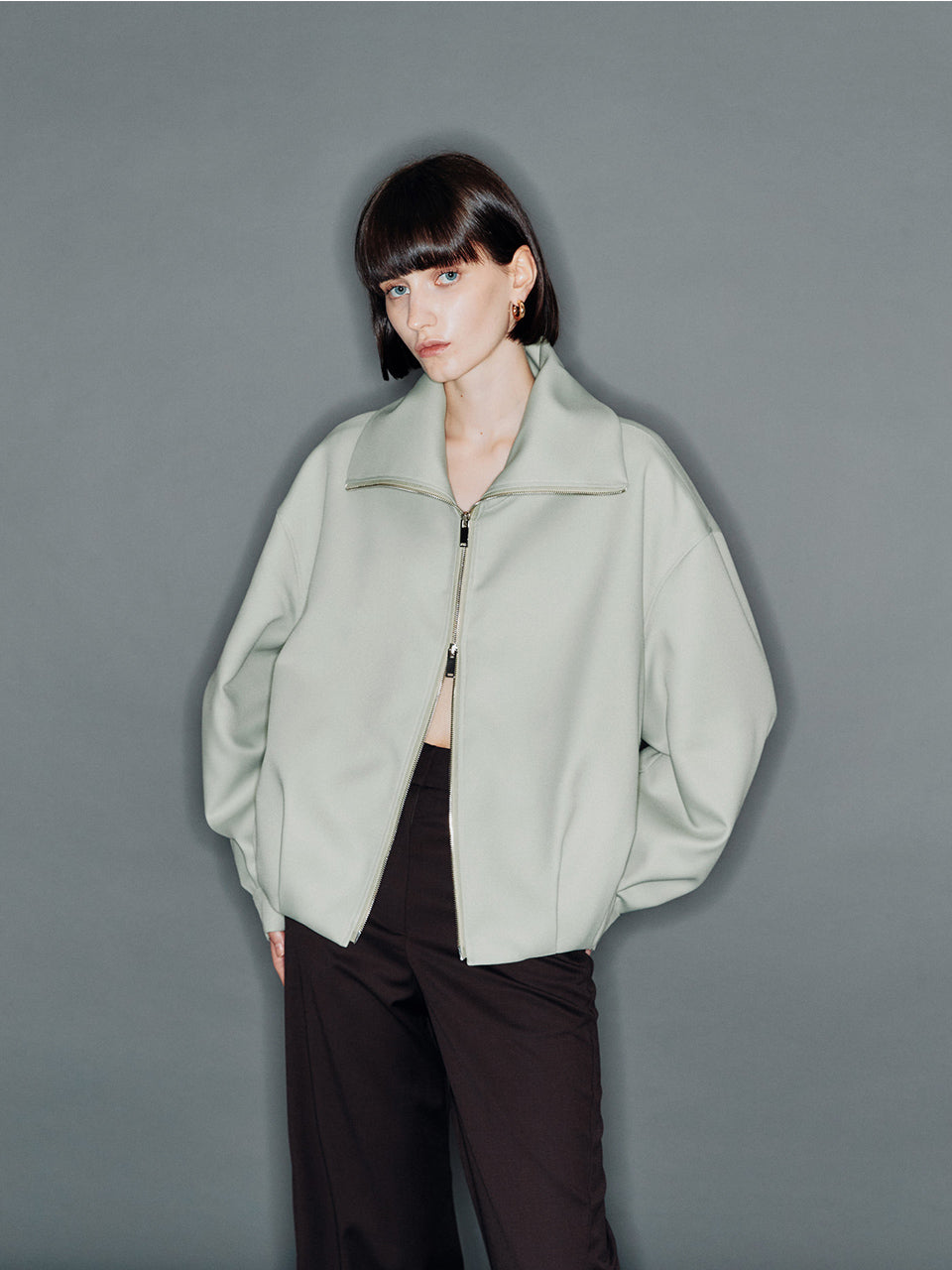 【ARIK. アリク】HAN Curved line jacket Pistachio