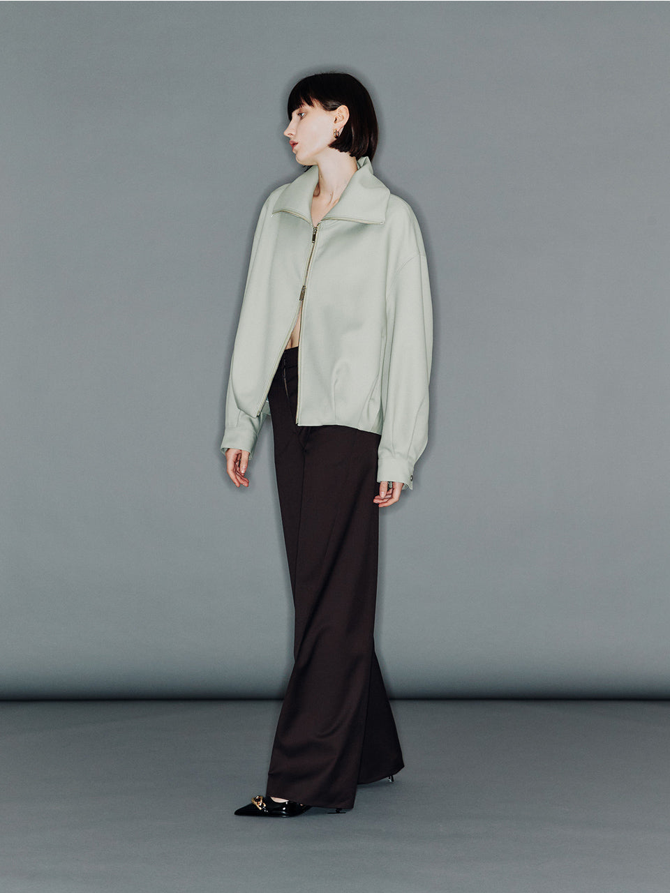 【ARIK. アリク】HAN Curved line jacket Pistachio