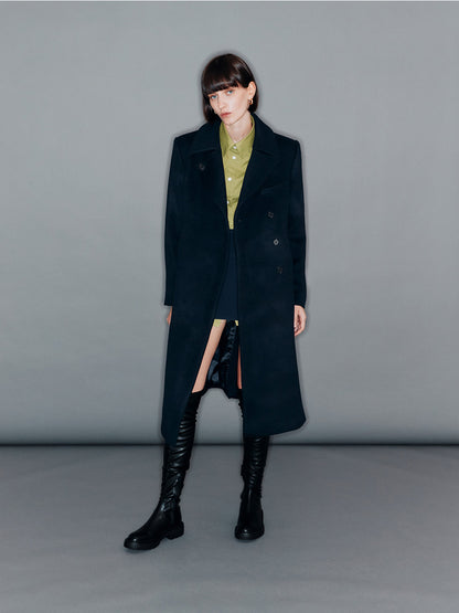 [ARIK. 2025AW] BARNARD Double breasted wool coat Dark Navy