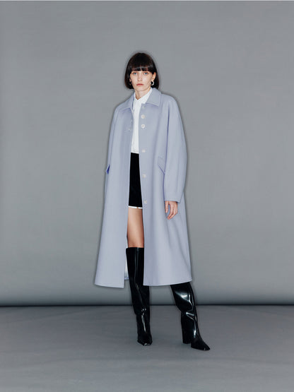 【ARIK. アリク 2025AW】SABIK Raglan sleeve oversized wool coat Frost Blue