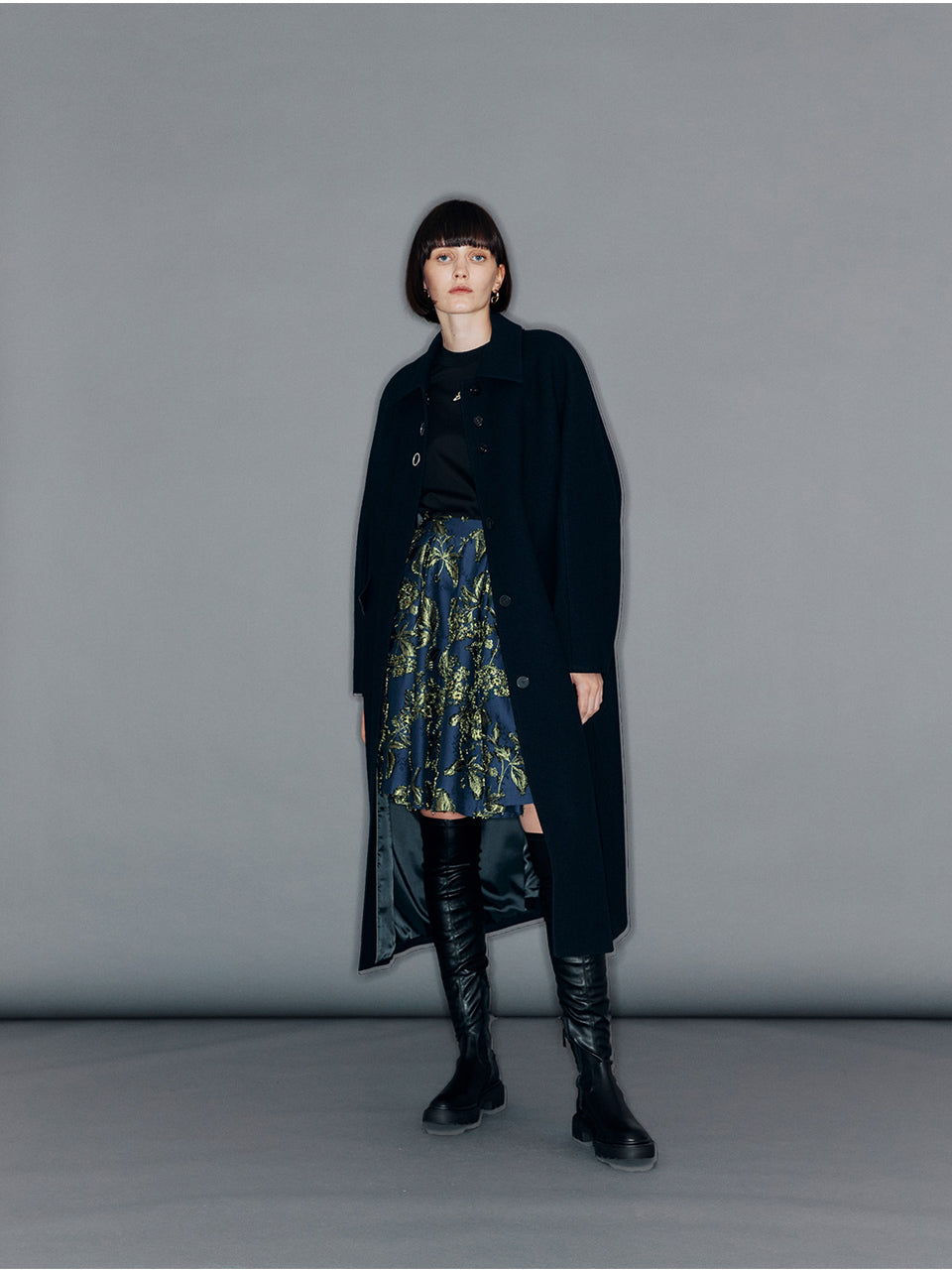 【ARIK. アリク 2025AW】SABIK Raglan sleeve oversized wool coat Dark Navy