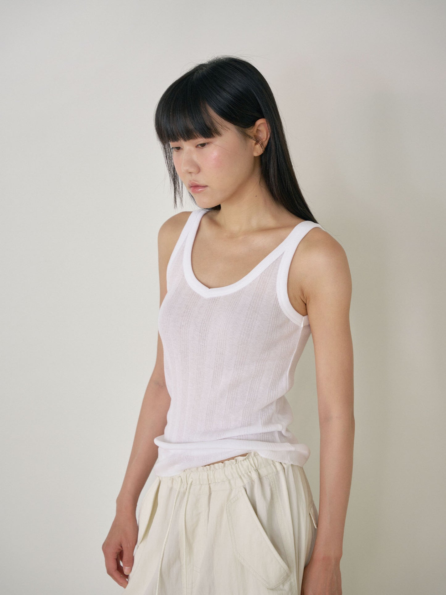Summer V-neck Sleeveless - Ivory
