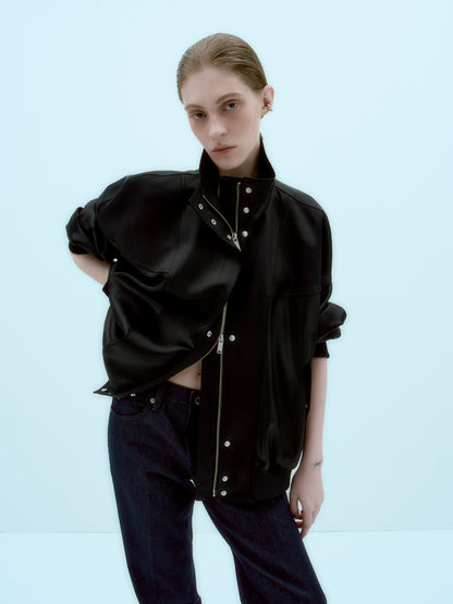 【ARIK. アリク AW】Segin oversized panel bomber jacket Black