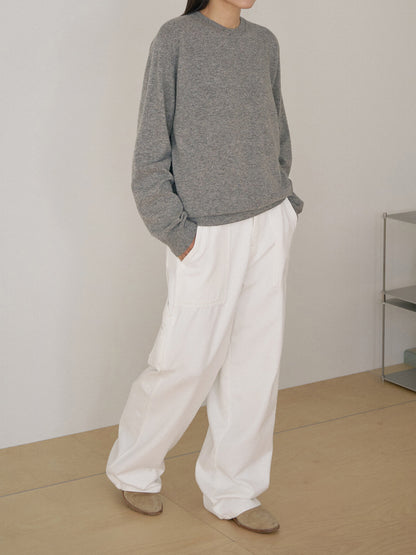 Cashmere Round Pullover - Gray 6