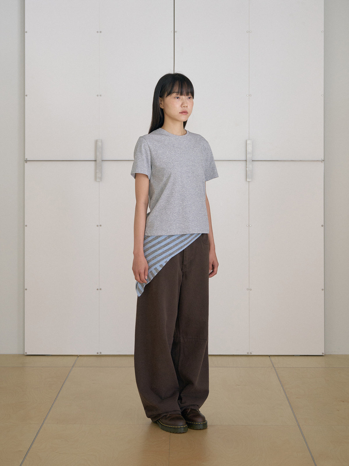 MARAN Stripe Square Scarf - Blue 商品画像21/21