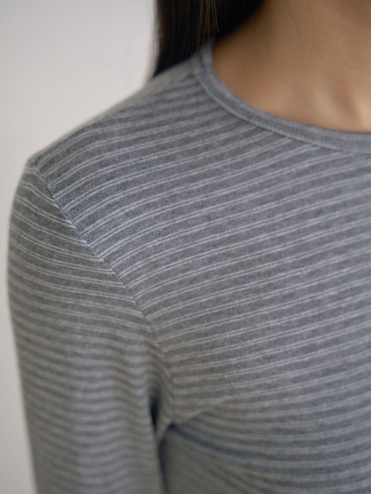 MARAN Rib Stripe Long Sleeve - Gray 商品画像15/21
