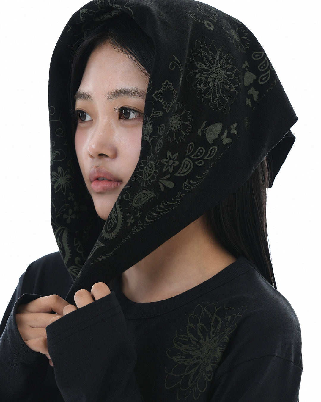 Cozy Bandana Muffler_Black 