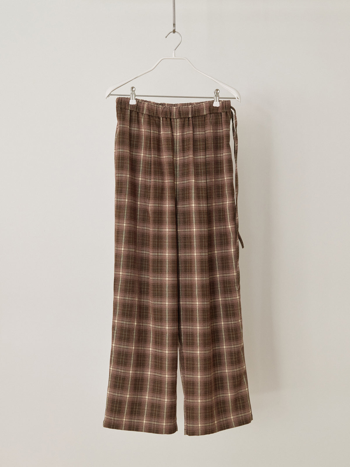 MARAN Side String Check Pants - Brown 商品画像18/21