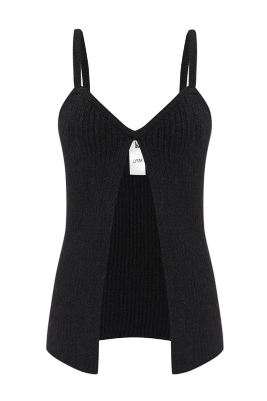【Love You So Much】Ribbed Cut-Out Sleeveless Top