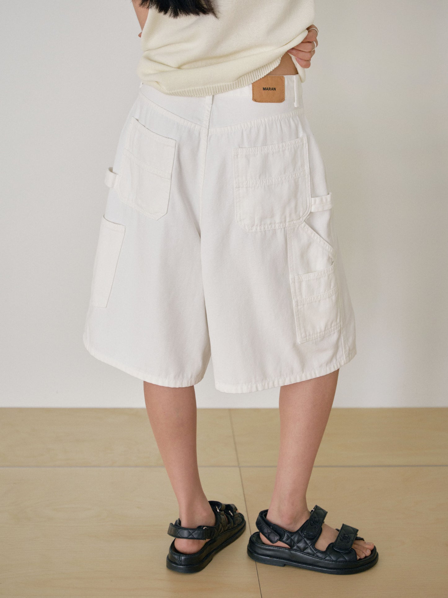 Oxford Work Half Pants - Ivory