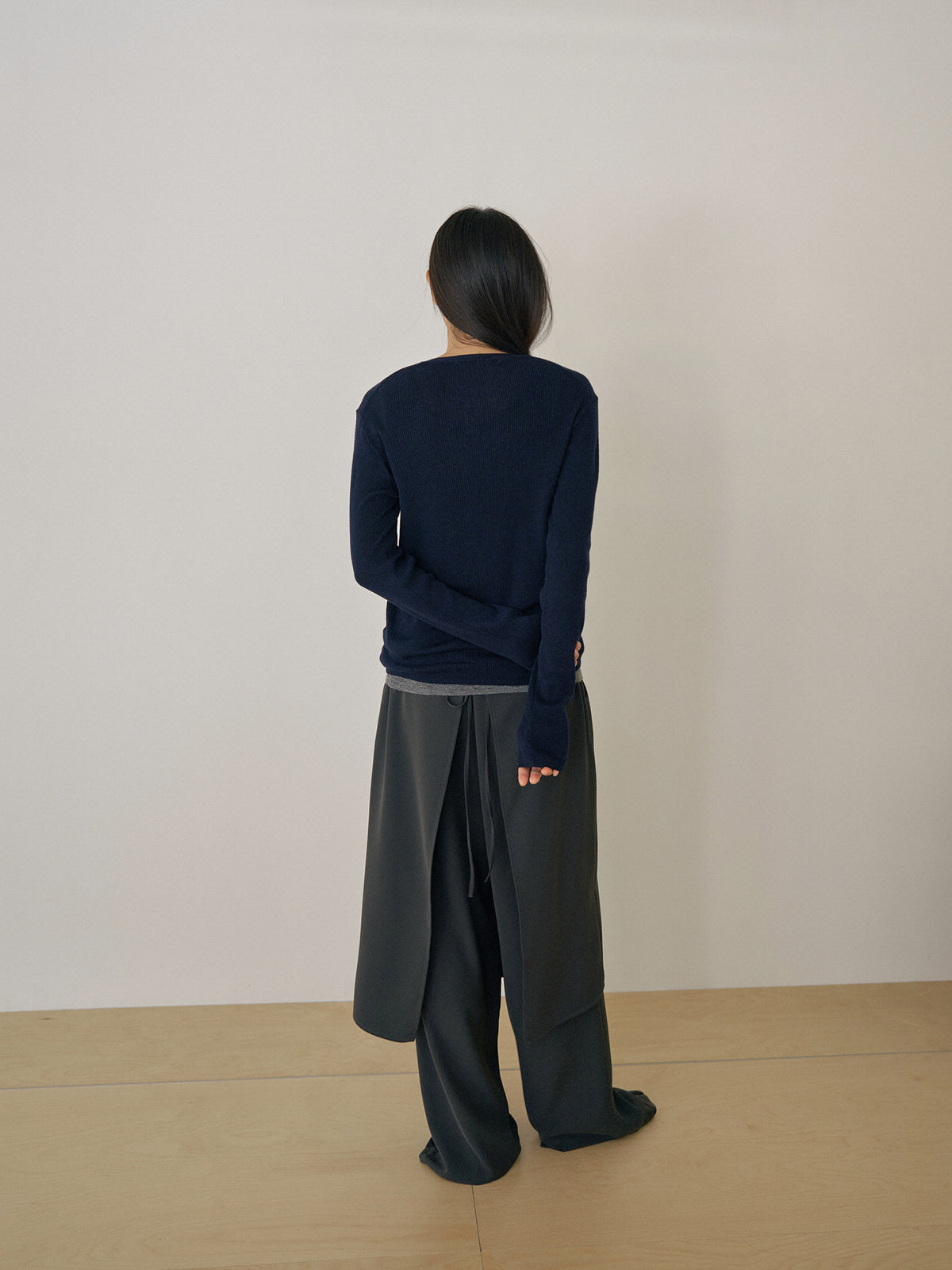 Henley Neck Pullover - Navy 7