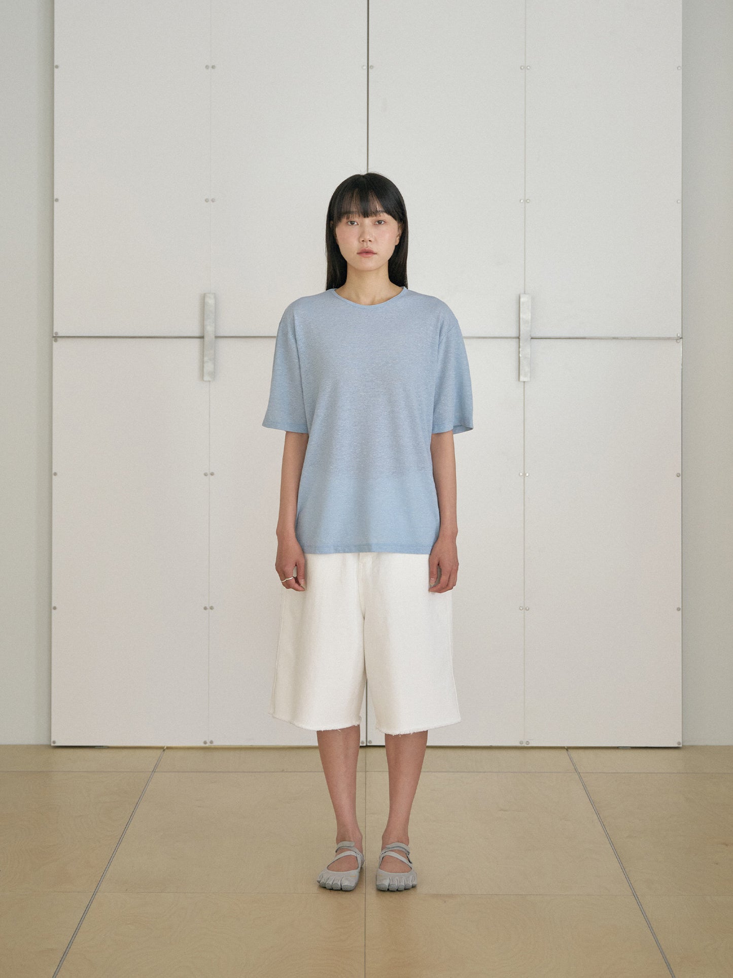 Linen Loose Short Sleeve - Blue