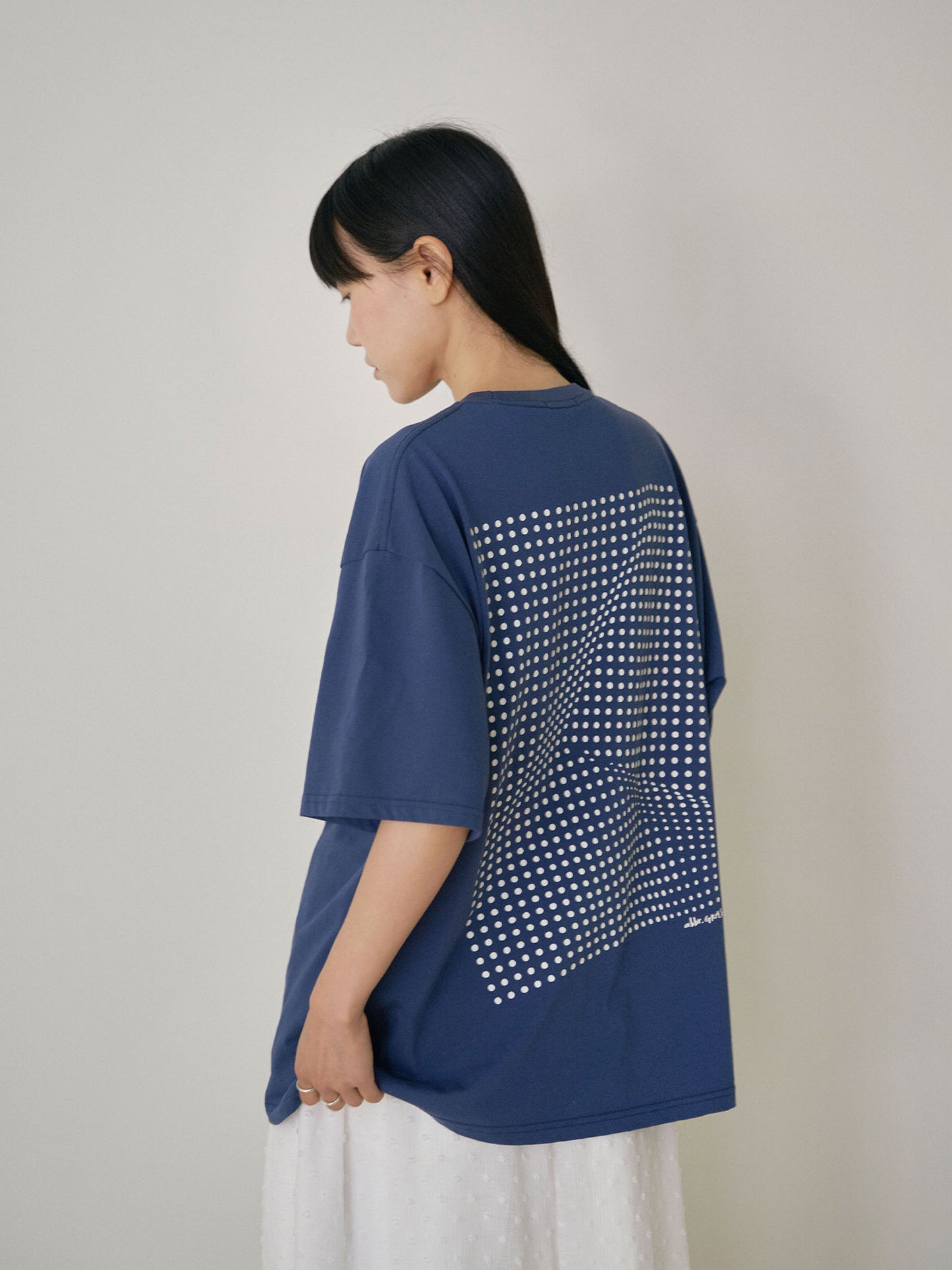 Dot Printing Short Sleeve - Navy