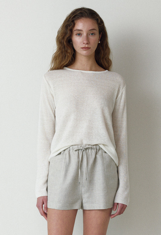 Linen Round Knit