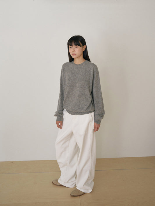 Cashmere Round Pullover - Gray 2