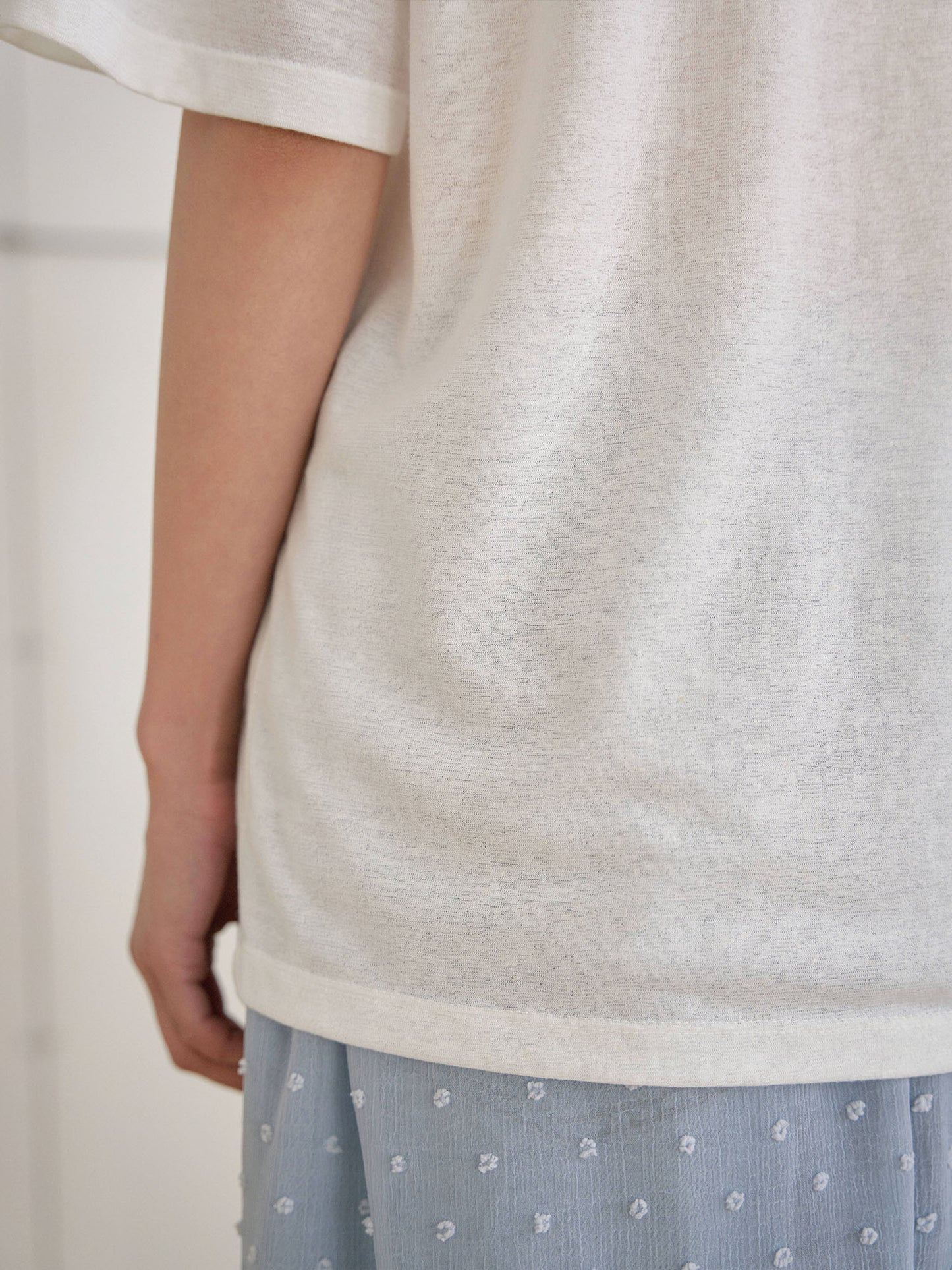 Linen Loose Short Sleeve - Ivory