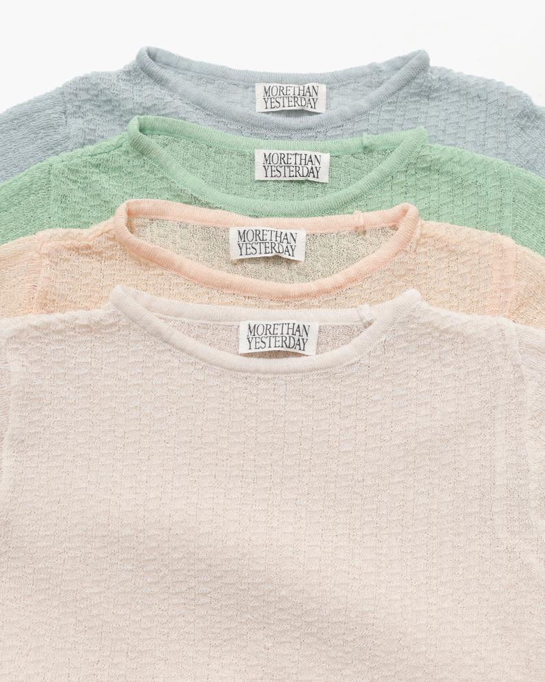 【MORE THAN YESTERDAY】Soft See-Through Summer Knit