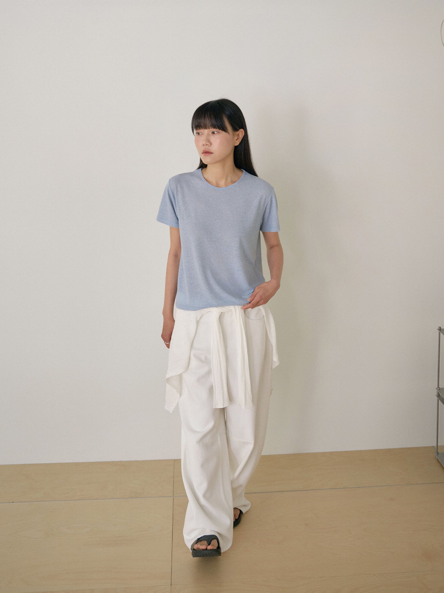 Linen Basic Short Sleeve - Blue