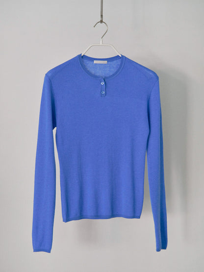 MARAN Henley Neck Pullover - Blue 商品画像18/21