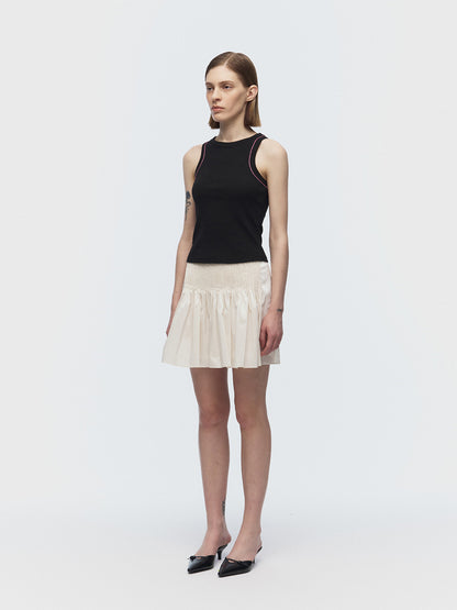 [ARIK. Arik] [24SS] DIPHDA pin tuck skirt Ivory