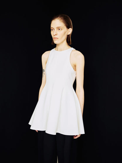 [ARIK.] [24SS] MIRA panel flare sleeveless top Ivory