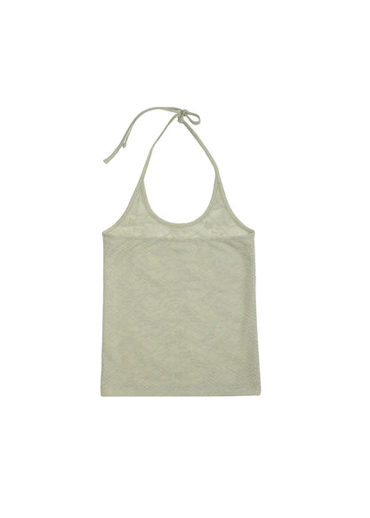 LACE TOP SET -KHAKI