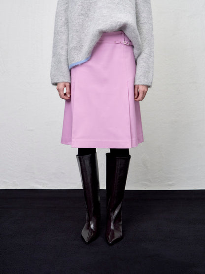 [ARIK. Arik AW] Fulu slit midi skirt Orchid Pink