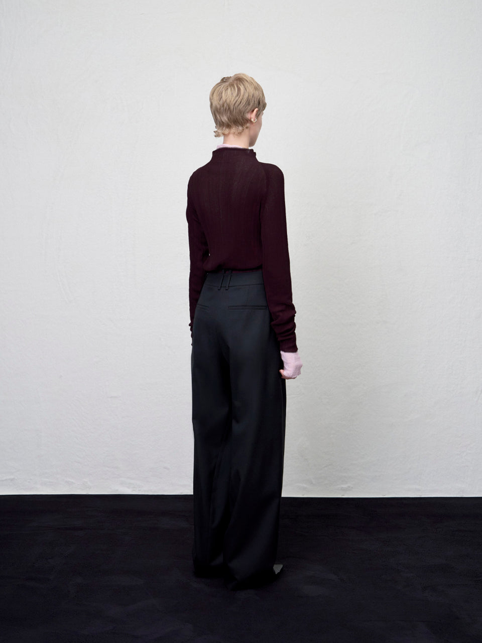 【ARIK. アリク AW】Tarius twisted belted wide pants Black