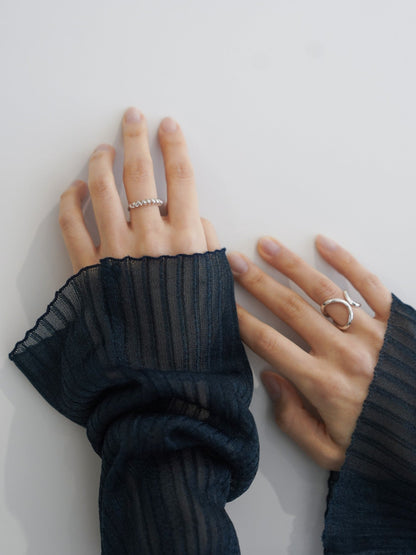 [pinekim] Pipe mono Ring (Gold) ***The image is not gold → Added color to silver***