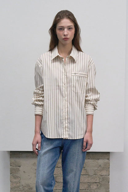 [HER&SHE 2025AW] A St. Stripe Shirt
