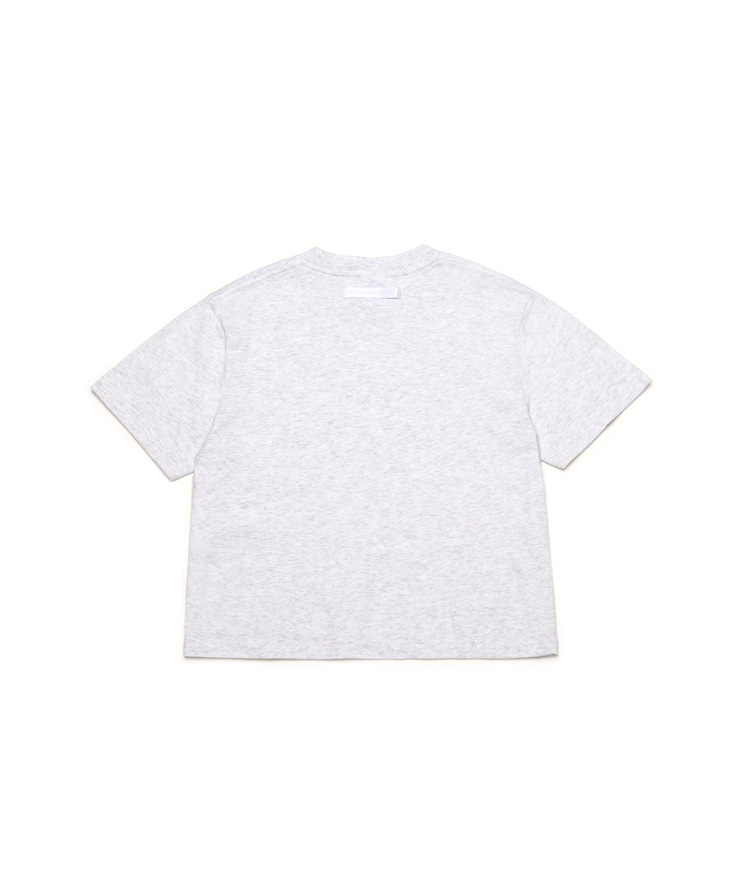 【C Wear シーウエア】 Oversized Crop T-Shirt Melange White