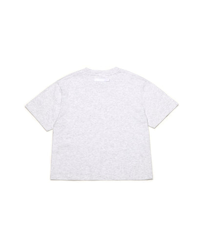 【C Wear シーウエア】 Oversized Crop T-Shirt Melange White