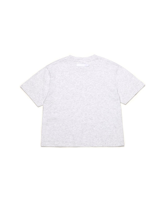 【C Wear シーウエア】 Oversized Crop T-Shirt Melange White