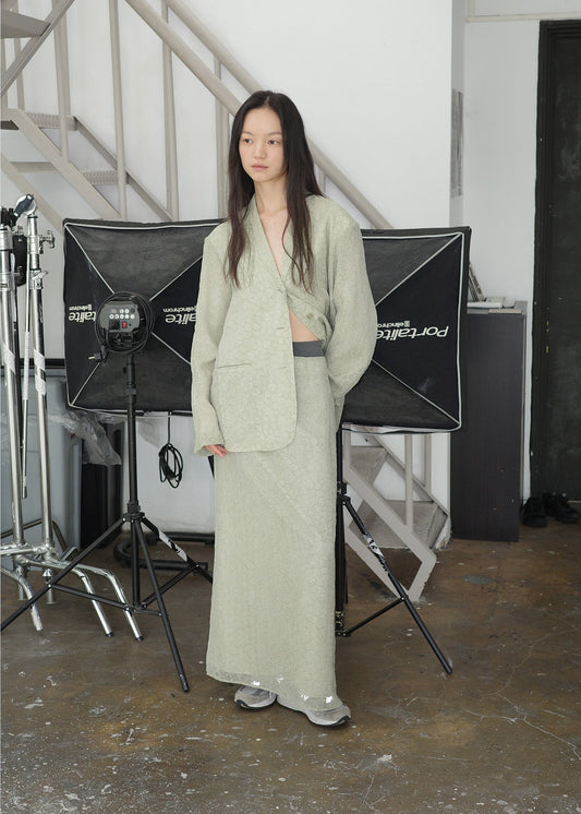 BABY FLOWER JACKET -KHAKI