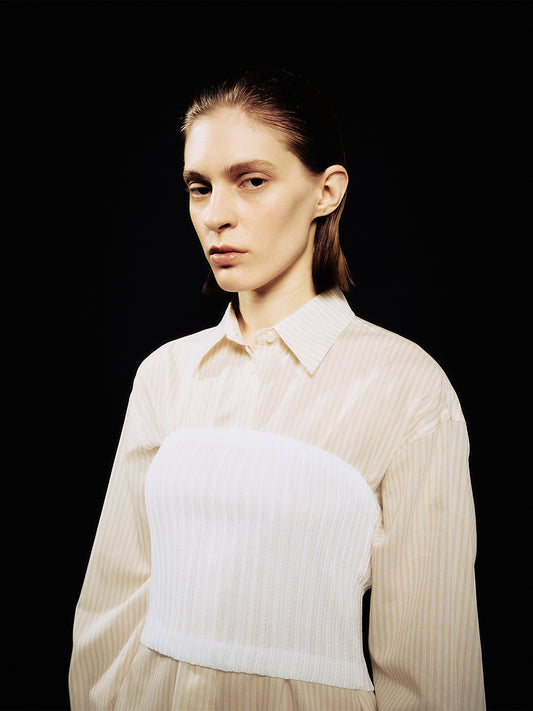 【ARIK. アリク】[24SS] MATAR pleats tube top White