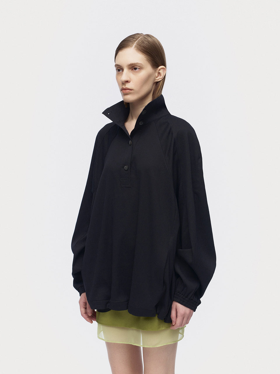 [ARIK.] [24SS] HELVETIOS oversized anorak Navy