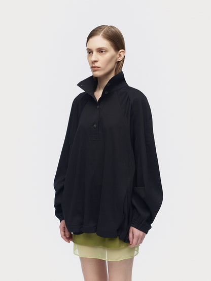 [ARIK.] [24SS] HELVETIOS oversized anorak Navy