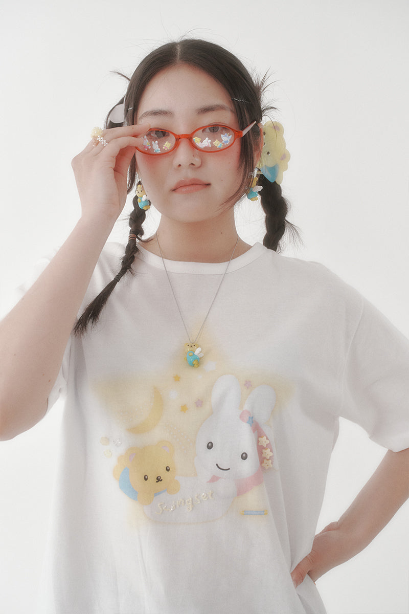 [X YOUNGART] Star KIDDY&amp;JINI Beaded T-Shirt